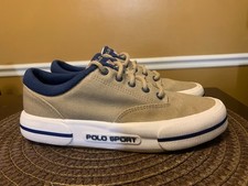 Polo Sport Ralph Lauren Vintage Canvas Low Top Lace-Up Sneakers Size 6
