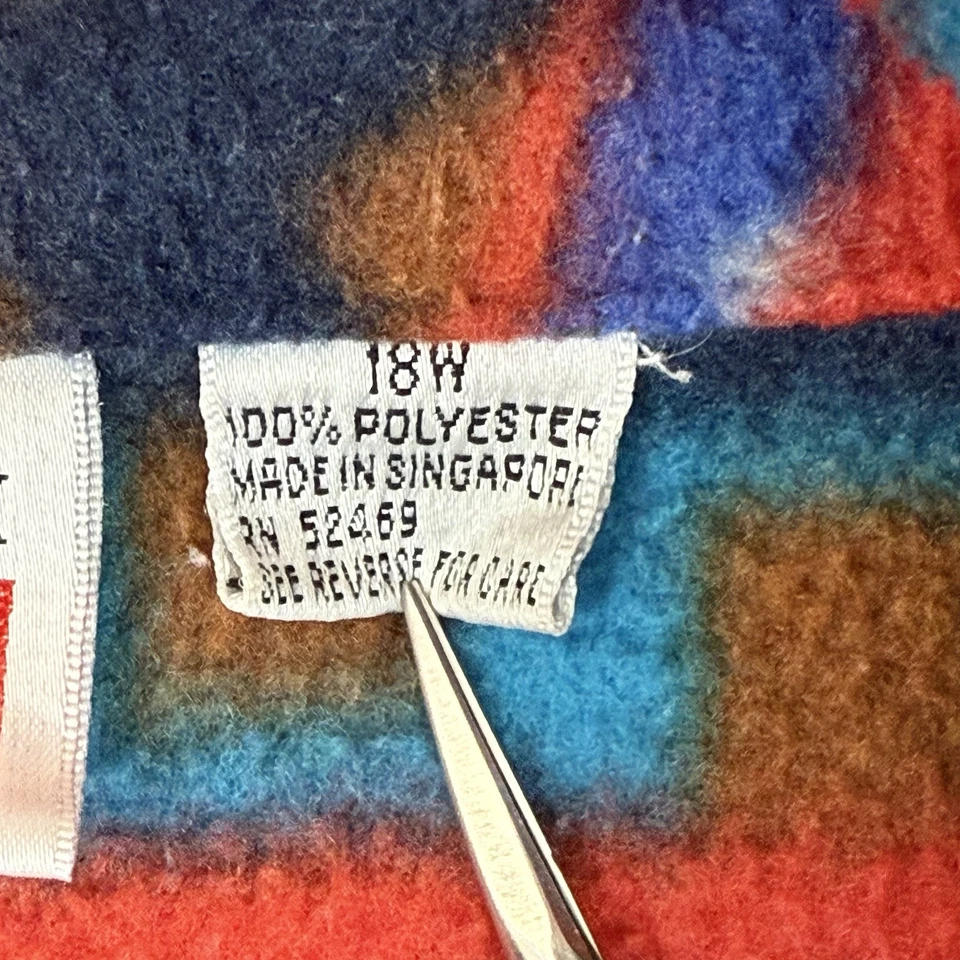 Винтажный куртка Blazer женщин 18 Вт Aztec печать цветной ретро 90-х ковбой родео флис - Изображение 4 из 4