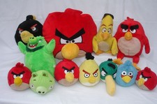 12 Lot ANGRY BIRDS Terence Red Pig Rio Black Bomb Hal Toucan Yellow Chuck Plush