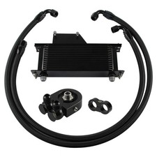 15 Reihen AN10 Ölkühler Kit für 01-05 Subaru Impreza WRX STi EJ205 EJ255 Schwarz