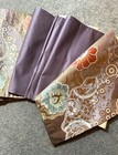 Luxury Japanese Kimono Fabric pure Silk Sash Belt, Flowers and running water  — photo 9