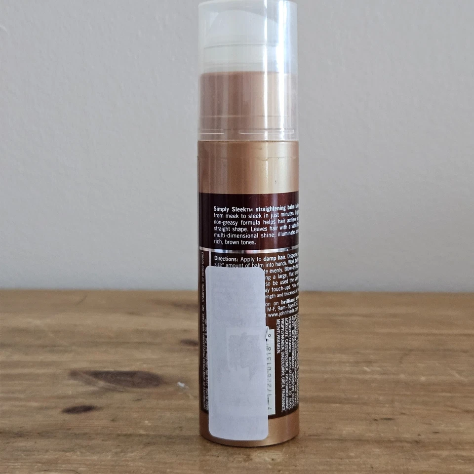 (OPEN 60%) John Frieda Brilliant Brunette Simply Sleek Straightening Balm 3.8 oz - Image 2 of 4