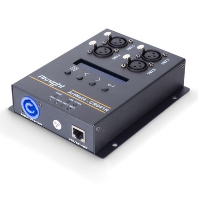 Controller Ethernet 4 Universe ArtNet to DMX512 Node PoE Pknight DMX Lighting