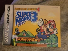 Super Mario Bros 3 Nintendo Game Boy Advance Manual Only ~ Instruction Booklet