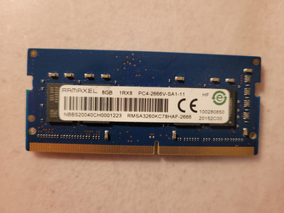 Ramaxel 8GB PC4-2666 PC4-21300 2666MHz 1.2V  CL19 Laptop RAM Memory 1Rx8
