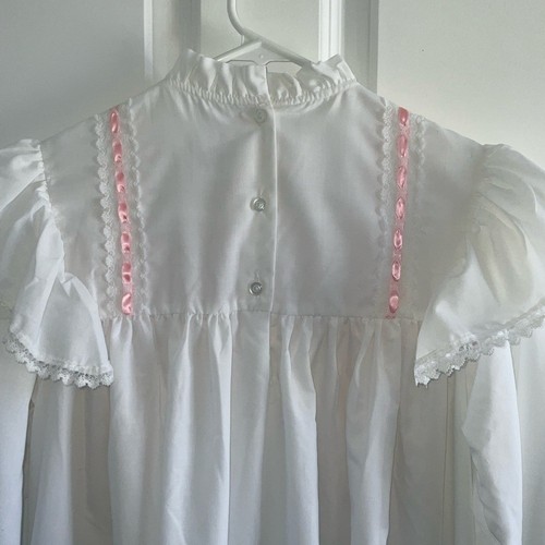 American Girl Samantha Long White Nightgown with Pink Ribbon Accents - Picture 4 of 6