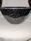 Large black confetti metal mixing bowl