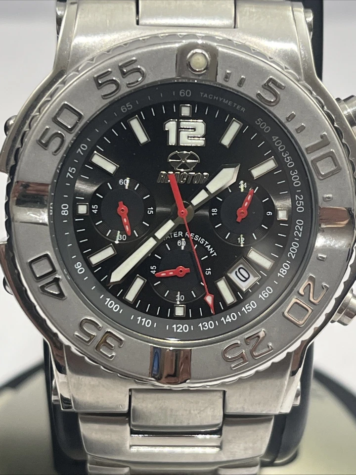 Reactor Critical Mass Chronograph Men Watch 75601 Diver 200M W/ Box, New Battery - Image 3 of 4
