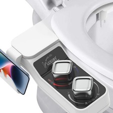 Bidet Attachment for Toilet, Hot and Cold Water Non-Electric Self Cleaning Du...