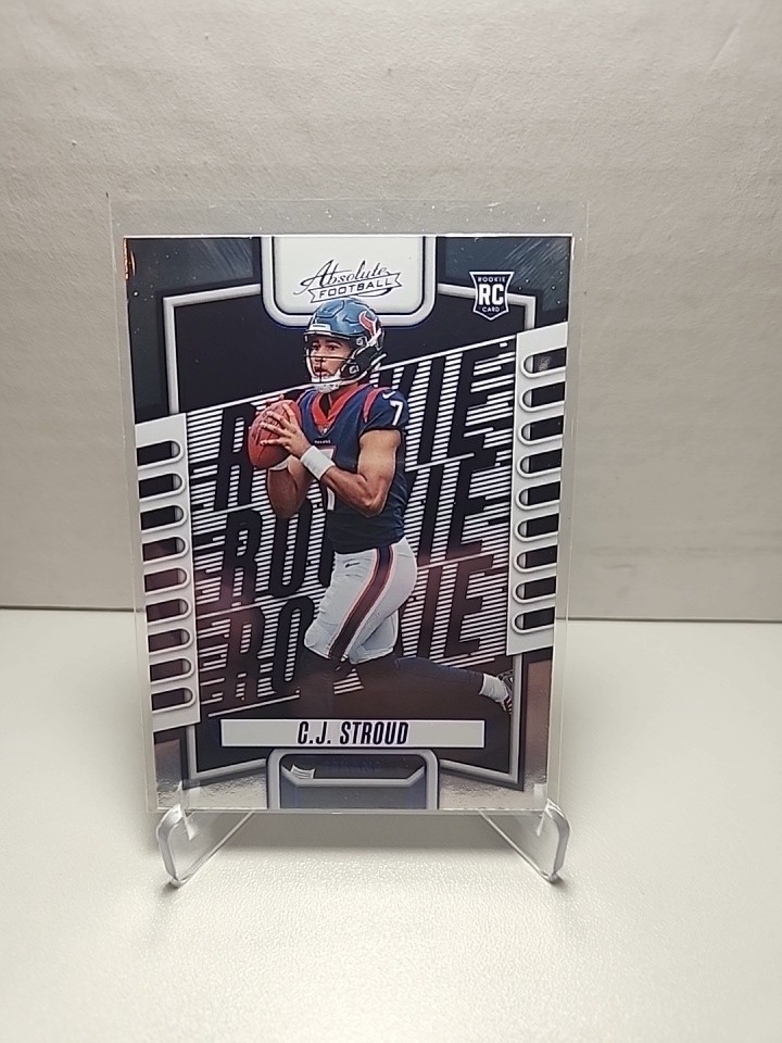 2023 Panini Absolute Football CJ Stroud Blue Foil Rookie Card #102