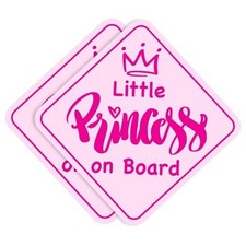 Little Princess on Board Stickers Non-Magnetic - Removable, Paint-Safe