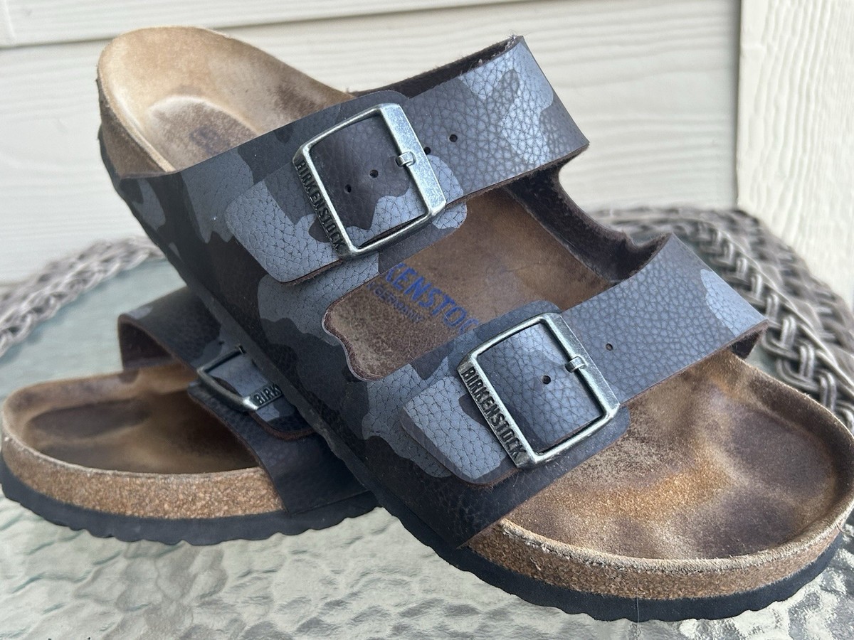 Men’s Birkenstock Camo Sandals Birkenstock Arizona desert soil camo khaki green Birko-Flor main image 4