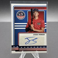 2023 Panini USA Baseball Stars & Stripes Joshua Springer Auto Foil Rookie