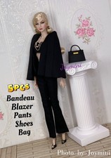 5PCS For Fashion Royalty Integrity Poppy Parker NuFace Doll outfit Shoes Bag 1/6