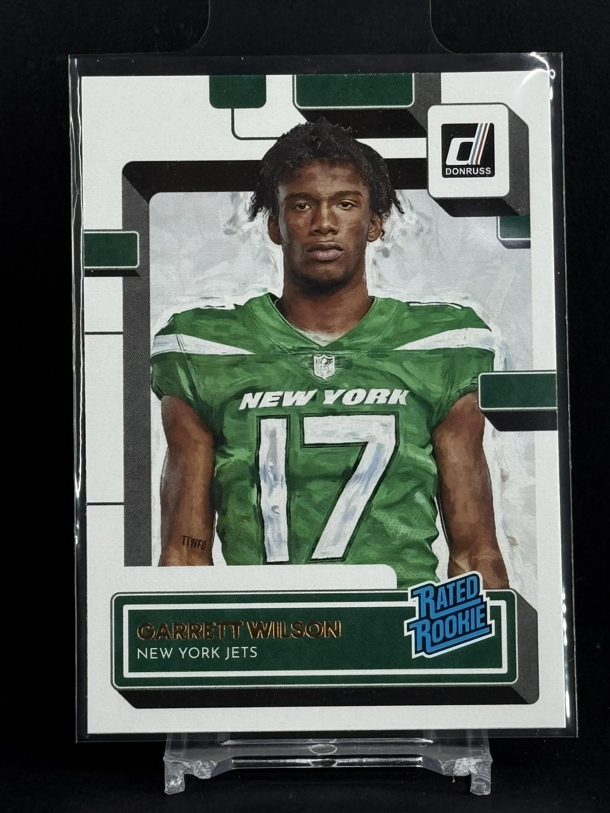 Garrett Wilson Rookie 2022 Donruss #306 Rated Rookies Portrait RC New York Jets