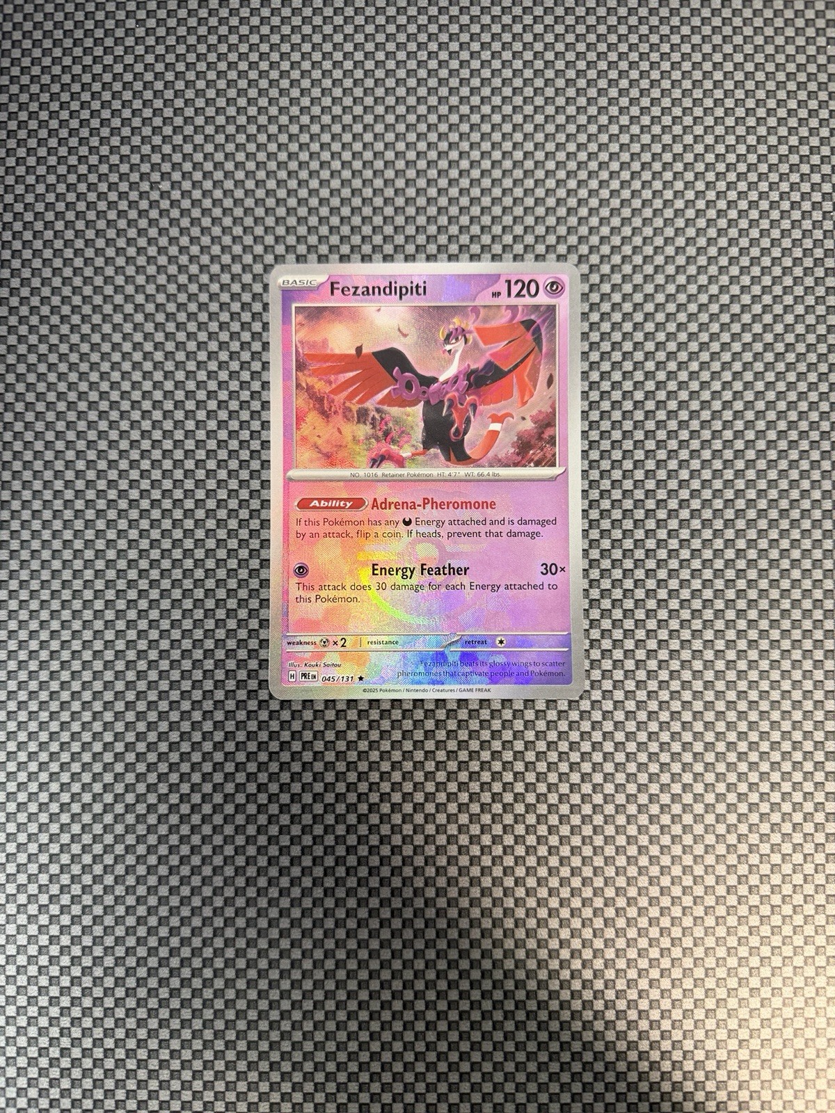 Pokemon Card Fezandipiti 045/131 MasterBall Prismatic Evolutions Near Mint