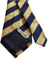 Cravate Homme E.MARINELLA - Soie Italienne Motif Orange - Occasion Très Bon état - Japon