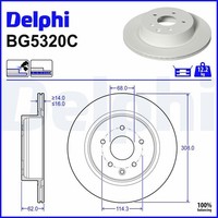 Delphi Bremsscheibe BG5320C FüR Infiniti
