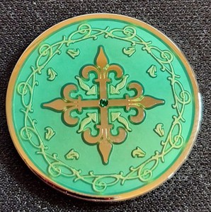 Musketeers Teal Micro Geocoin- Activated & Adoptable - TB2XXWQ