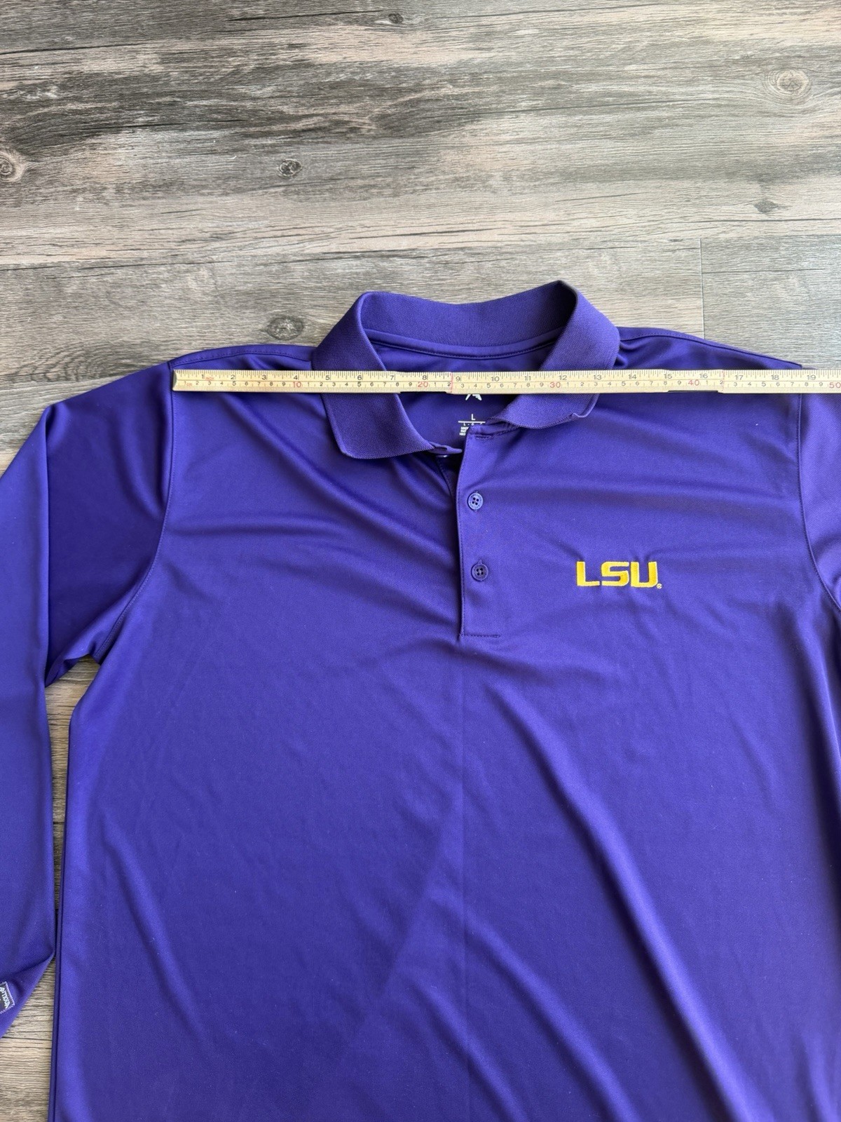 LSU Tigers Polo Shirt Men L Purple Antigua Golf Long Sleeve NCAA Athletic thumbnail 12