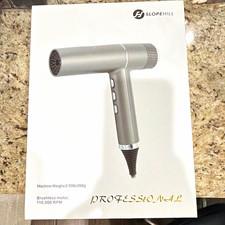 SLOPEHILL Professional Hair Dryer 110,000 RPM Brushless Motor, Gray