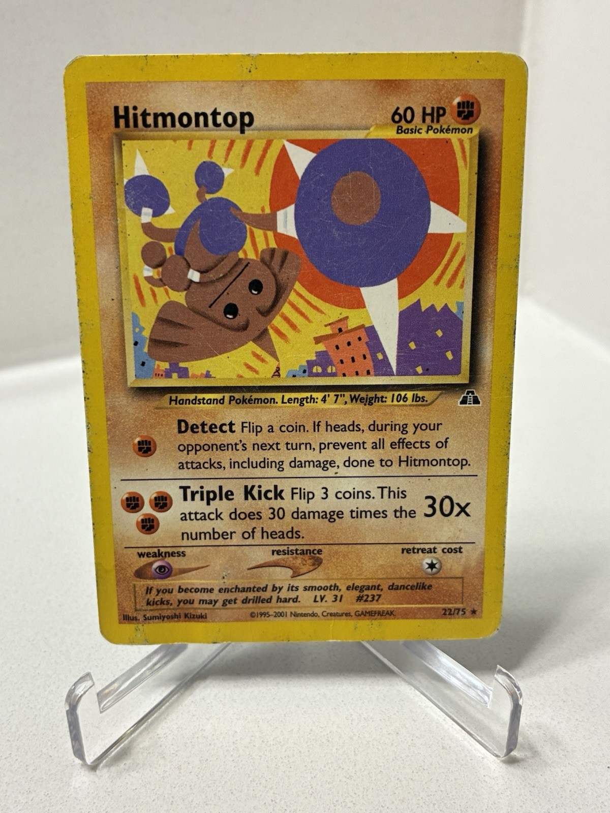 Pokemon TCG Neo Discovery Hitmontop 22/75 Non-Holo Rare