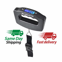 50KG DIGITAL TRAVEL PORTABLE HANDHELD WEIGHING LUGGAGE SCALES SUITCASE BAG