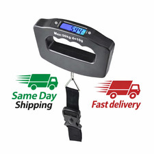 Image of 50KG DIGITAL TRAVEL PORTABLE HANDHELD WEIGHING LUGGAGE SCALES SUITCASE BAG