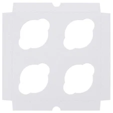 Southern Champion Tray 10007 Clay Coated Kraft Paperboard 4-ct Cupcake Insert,