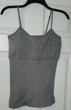 Skinny Girl Smoother Shaper Tank Top XL Gray Adjustable Straps Tummy Control