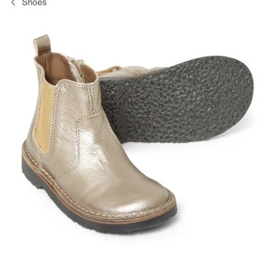 Stylish Kids Boots - Metallic Tan PÈPÈ Suede Chelsea Boots | Gold