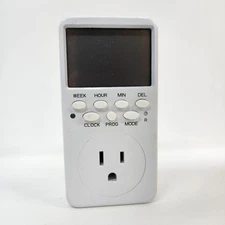 Canagrow GETA-US Programmable Timer Switch White Wall Mounted Digital Display