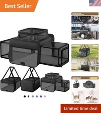 Airline Approved Expandable Pet Carrier for Small Dogs  Cats   Size 17x11x9.5
