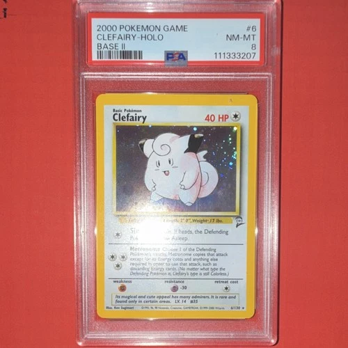 Wizards of the Coast 2000 Clefairy Base Set 2 6/130 Holo ENG PSA 8
