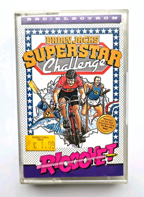 Brian Jacks Superstar Challenge Spiel BBC Micro Electron Ricochet Kassette 1985