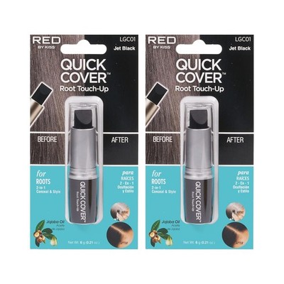 Red By Kiss Temporary Hair Root Touch Up Stick Black Pack Of 2 Hair Coloring