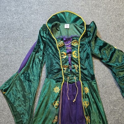 Hocus Pocus Costume Girls Size XL Green Winifred Sanderson Salem Witch Dress  | eBay