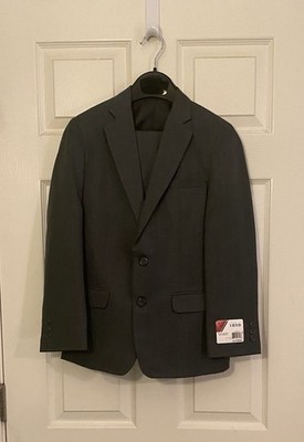 IZOD Boys Dark Grey Polyester 2 Piece Suit Regular Fit Size 12