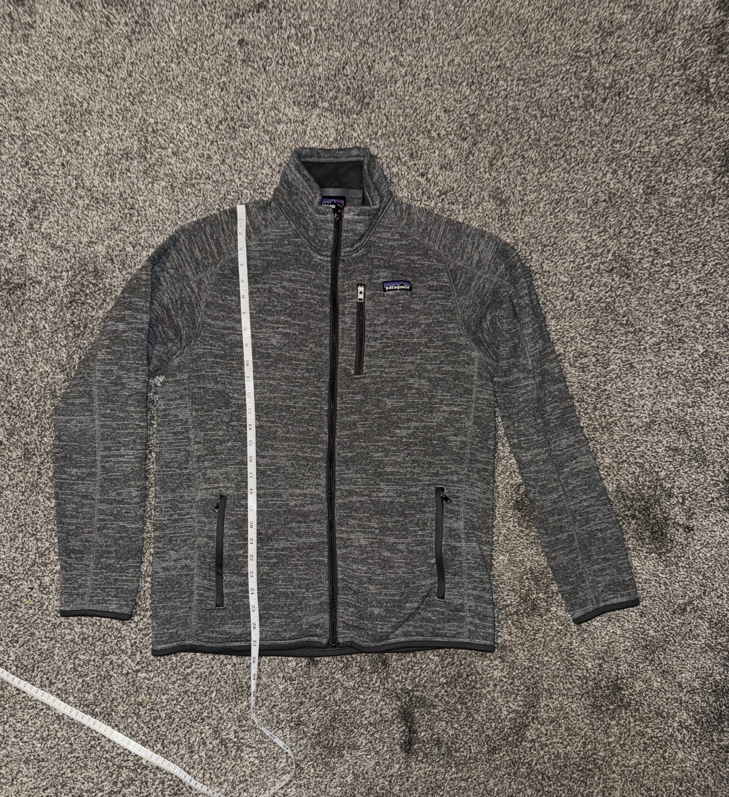 Patagonia Mens Performance Better Sweater Full Zip Fleece in Stonewashed Gray Size L $139