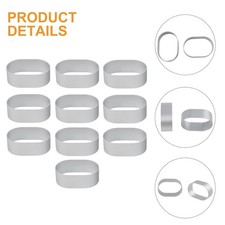 10* Mini Aluminium Oval Egg Shape Cheese Cake Rings/Half-cooked Cheese Molds/New