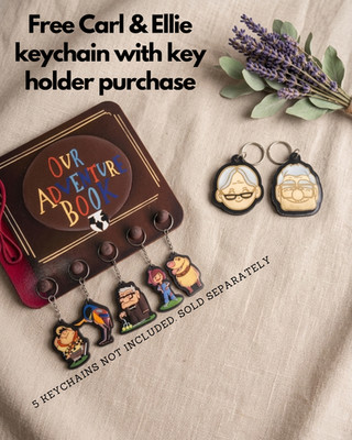 UP keychain Carl and Ellie Movie up key holder Pur Adventure Book Gift