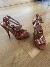Coral/gold Heels Size 4 By Next