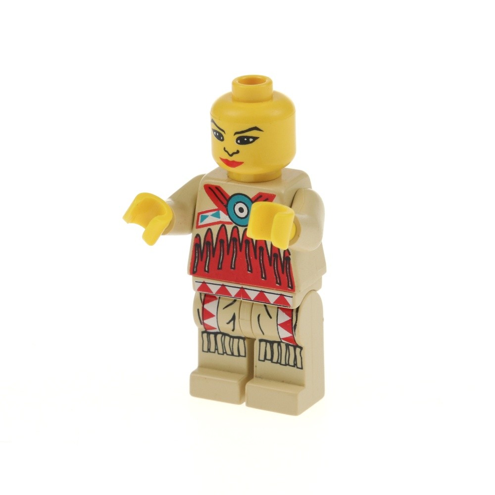 1x LEGO Minifigure Western Indian Woman 4 Torso Beige Red 6748 6746 ww018