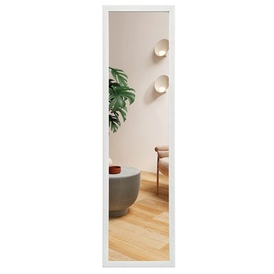 Door Mirror Full Length, Wall-Mounted Mirror Rectangle Tall with Engraving Fr...