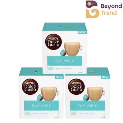 NESCAFÉ DOLCE GUSTO Flat White Coffee Pods, 16 Capsules , Pack of 3 - Total 48