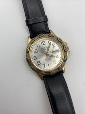 Vintage 1996 Men's GUESS WaterPro Two-Tone Watch, Day Date, 38mm New Battery