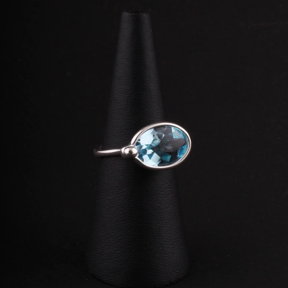 Anillo de ley Georg Jensen con topacio # 628B, plata. Savannah V. Torun. ¡NUEVO! Foto 4 de 4