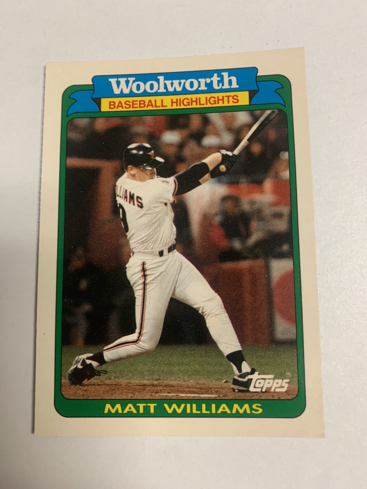 1990 Woolworth Baseball Highlights Matt Williams San Francisco Giants
