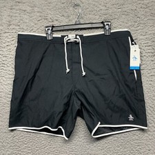 Classic Original Penguin Swim Trunks Board Shorts Men  s 38 True Black