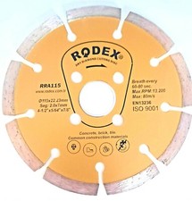 RODEX 115mm 4.5" Diamond Angle Grinder Cutting Stone Brick Concrete Cutting Dis